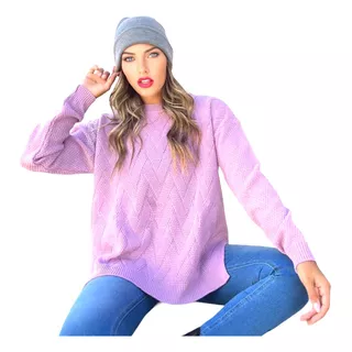 Sweater Calado Largo De Mujer Pullover Olivia* Chuva Ropa