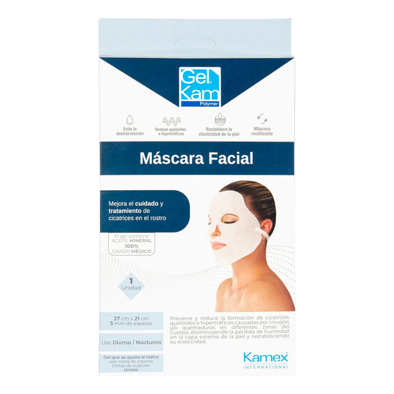 Mascarilla Facial Kamex Gel Polimero 3mm X 1und