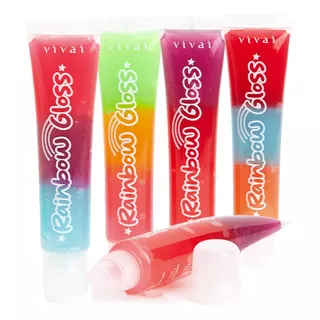 6 Lip Gloss Rainbow Multicolorido 3130 Vivai Atacado Sj