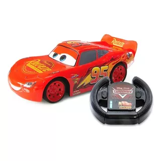 Carrinho Mcqueen Disney Carros Controle Remoto Cor Vermelho