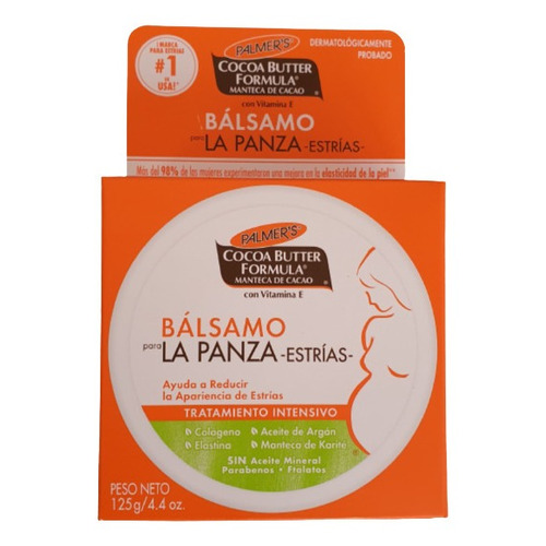 Bálsamo Para Abdomen Palmers Cocoa Butter Formula Para La Panza Estrías En Tarro 125g