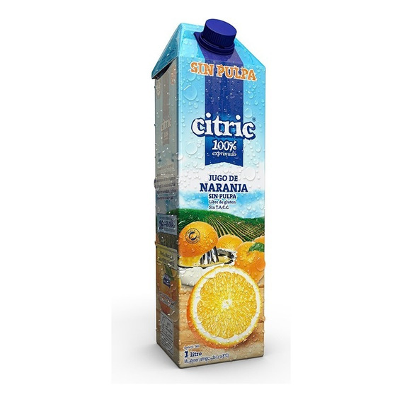 Jugo de naranja sin pulpa  Citric 1L