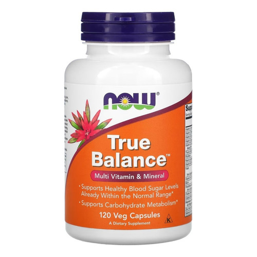 Now Foods, True Balance Mulivitamínico 120 Vegcaps Sabor Sin Sabor