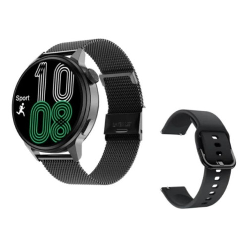 Smartwatch DT NO.1 DT4+ 1.36" caja  negra, malla  negra de  metal