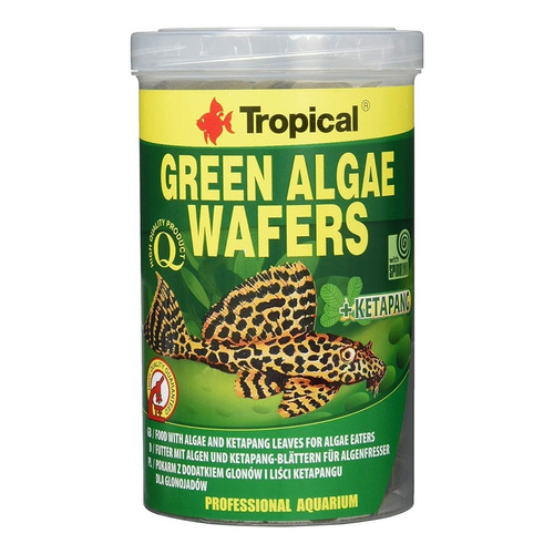 Tropical Alimento Vegetal Green Algae Wafers 450 G Pez Fondo