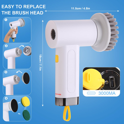 Lvesunny - Cepillo Electrico Giratorio Inalambrico, Mejorado