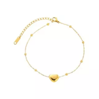 Pulsera Corazón De Oro 18k Pulseras Tobillera Fino De Mujer