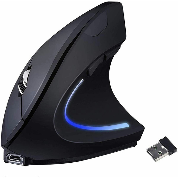 Mouse Ratón Vertical Inalámbrico Ergonómico Recargable 2.4g