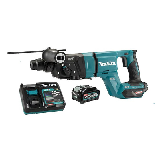 Rotomartillo Makita Hr007gm101 Sds 3.0j 40v Xgt Brushless Mb Color Turquesa Frecuencia 50 Mhz