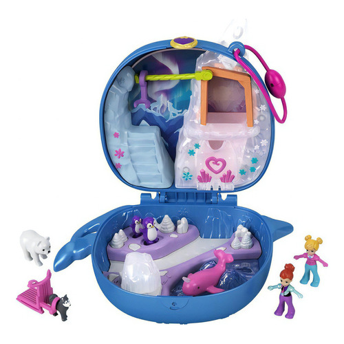 Polly Pocket Estuche Ballena Freezin Fun Narwhall