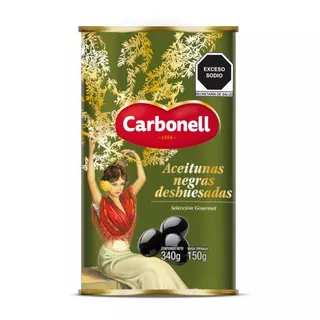 Aceitunas Carbonell Negras Sin Hueso 340g
