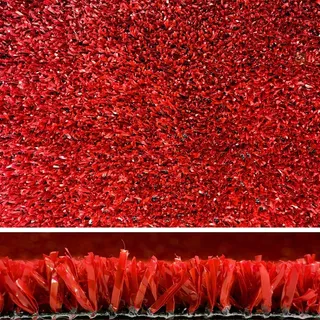 Tapete De Grama Sintética Vermelha 2x12 (24m²) - 12mm