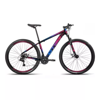 Mountain Bike Gts Pro M5 Urban Aro 29 17 Câmbios Shimano Cor Preto/azul/rosa