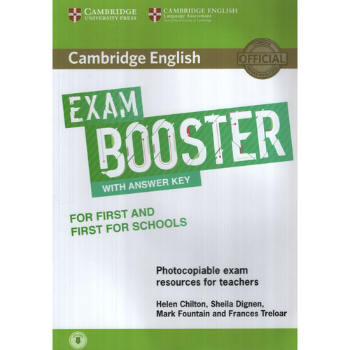 Cambridge English Exam - Booster For First And First For Schools With Answer Key + Audio Cd, de Chilton, Helen. Editorial CAMBRIDGE UNIVERSITY PRESS, tapa blanda en inglés internacional, 2017