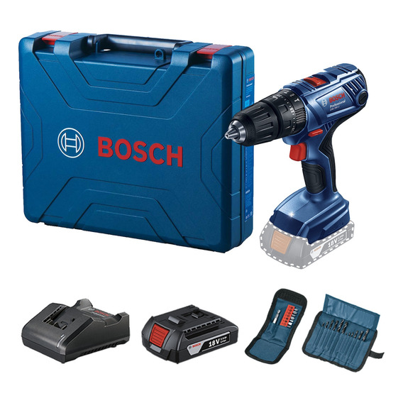 Taladro Percutor Bosch Profes. Gsb 180 Li 54 Nm + Kit Acc.