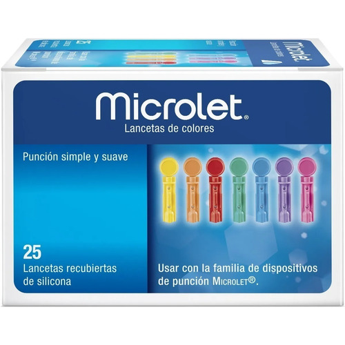 Contour Microlet Lancetas Caja Con 25 Lancetas