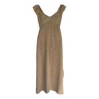 Vestido Largo Casual Beige P