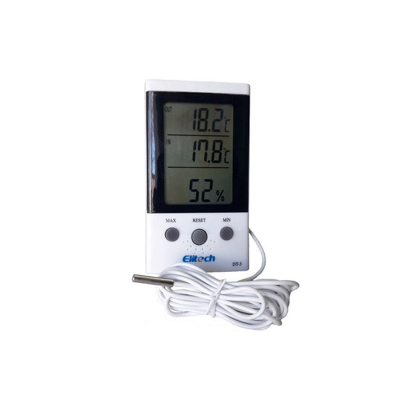 Termometro Digital 2 Temperaturas + Sensor De Humedad Dt3