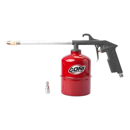 Pistola Para Limpieza De Motores Con Vaso 1000 Cc 369 Goni Color Rojo