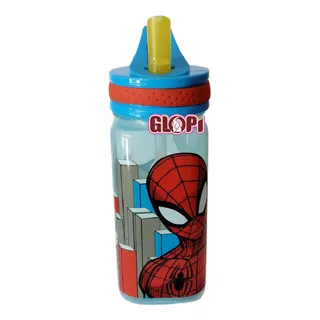 Botella Cuadrada 500ml Bombilla Spiderman Marvel Avengers Color Spider Man