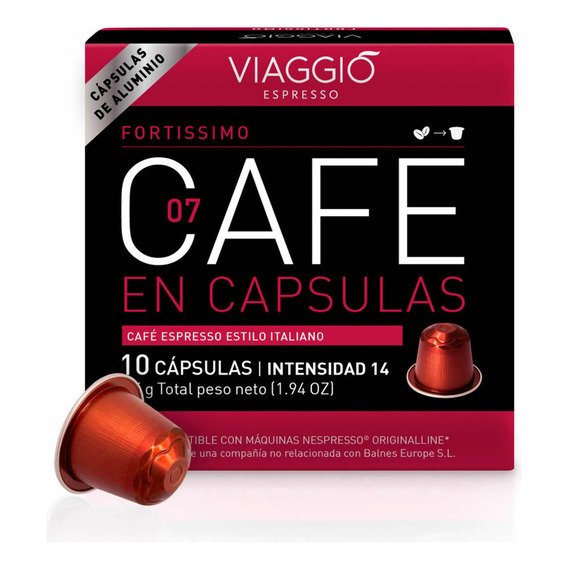 Café Fortissimo Viaggio - Nespresso 10 cápsulas
