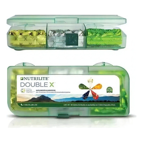 Suplemento en comprimidos Amway  Nutrilite Double X vitaminas en caja 186 un