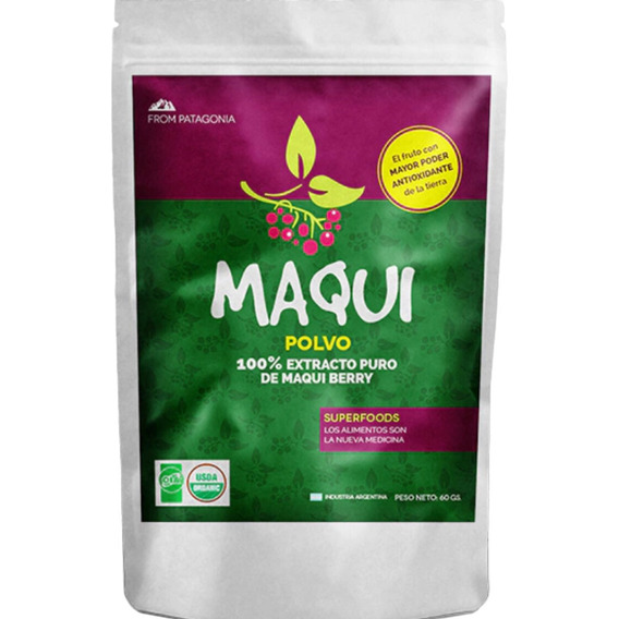 Maquiberry Poderoso Antioxidante Vegan Porcion 50dias 100gr