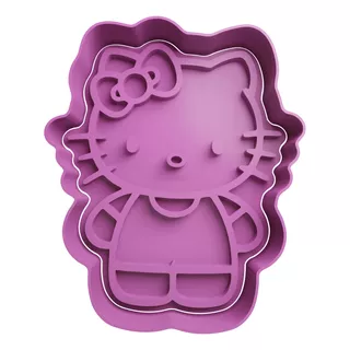  Cortador De Galletas Hello Kitty Con Moño 10cm