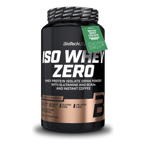Iso Whey Zero Biotech Usa - 36 Servicios - Sabor Caffe Latte