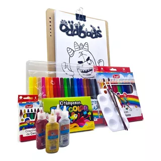Kit De Arte Para Niños Set Infa.+ Dib. Para Colorear Oddbods