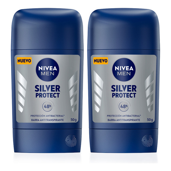 Nivea Men Silver Desodorante 2 Barras - G A $353