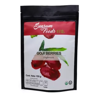 Goji Berries Orgánico 150g Sensum Foods