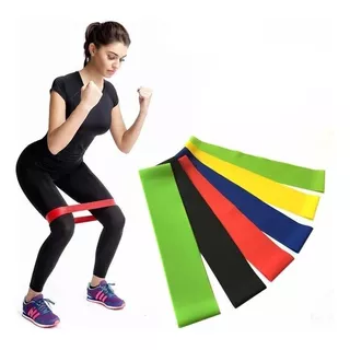 Kit 5 Faixa Elástica Mini Band Para Exercícios Treino