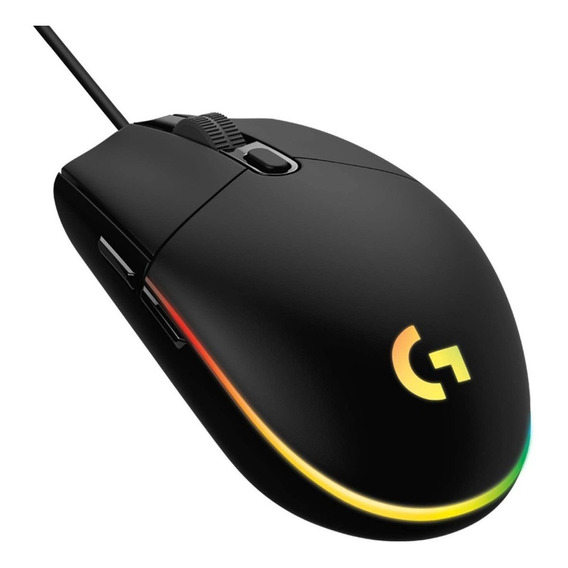 P Mouse Logitech G203 Lightsync Rgb 8000 Dpi Black