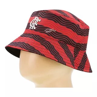 Chapéu Bucket Hat Flamengo Zico Dupla Face Oficial 