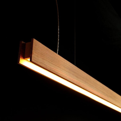 Colgante Lineal Lito 200 Iluminacion Led Madera Blanco N-g