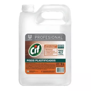 Limpiador Pisos Plastificados Profesional X5 L Rinde 415 L