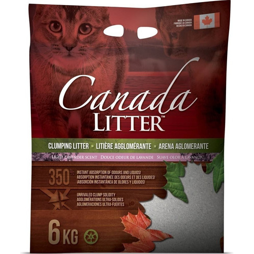 Piedras Sanitaria Para Gatos Canada Litter Lavanda 6 Kg x 6kg de peso neto