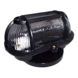 Luminaria Tartaruga P/amb Externo Alum E27 100w Vidro Transp Cor Preto