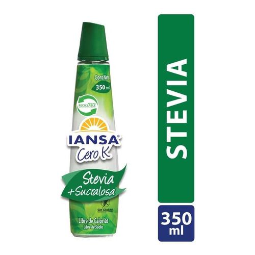 Endulzante Líquido Iansa Cero K Stevia Sucralosa 350 Ml