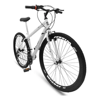 Mountain Bike Ello Bike Velox Aro 26 21v Freios V-brakes Câmbios Ltx Cor Branco/preto Com Descanso Lateral