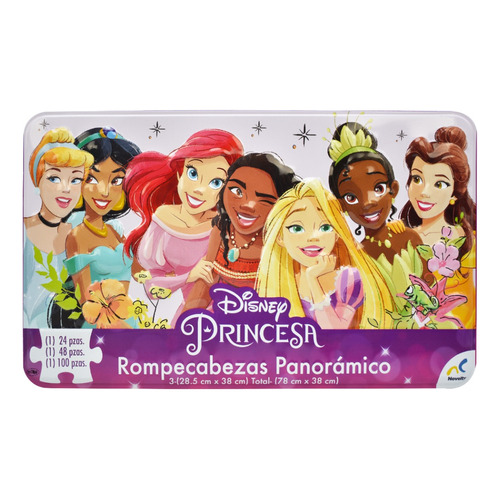 Princesas Rompecabezas Panoramico 172 Pz 3en1 Disney Novelty