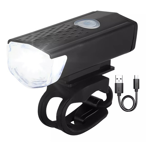 Luz Bicicleta Recargable Luces Delantera Led Luces Ciclismo Color Negro