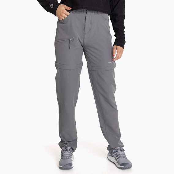 Pantalon Merrell W Detach Pants Plomo Mujer