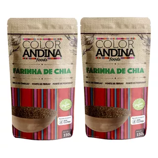 Farinha De Chia Color Andina 150g - 2 Pacotes 
