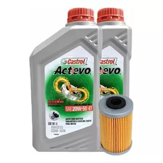 Kit Service Filtro Aceite Bajaj Rouser Ns 200  Castrol 20w50