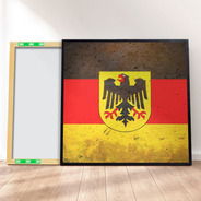 Quadro Canvas Premium 40x40 - Bandeira Grounge Alemanha
