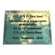 Placa Grabada De Bronce, Homenaje, Aniversario. 25x15cm