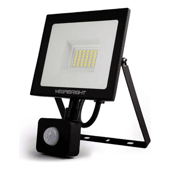 Foco Proyector Led 30w Megabright C/sensor Color de la carcasa Negro