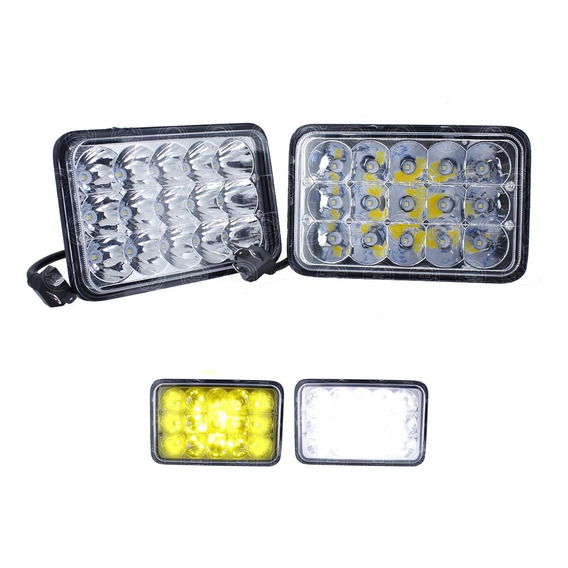 Par Unidad 15 Led Rectangular 4x6 4656 Bicolor Alta Y Baja F